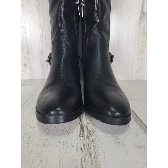 Karl Lagerfeld Paris Shay Over-The-Knee Boots Womens Black Size 7M Dark Romantic - Picture 7 of 16